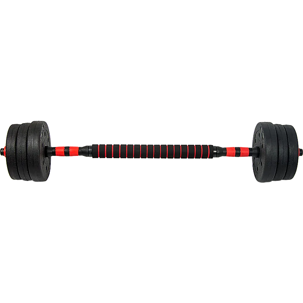 20kg Adjustable Rubber Dumbbell Set Barbell Home GYM Exercise Weights