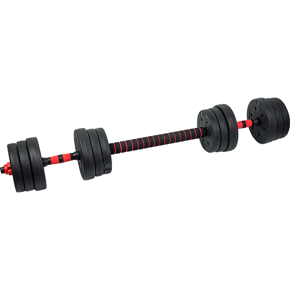 20kg Adjustable Rubber Dumbbell Set Barbell Home GYM Exercise Weights