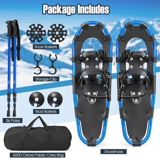 21/25/30 Inch Lightweight Terrain Snowshoes with Flexible Pivot System-25 inches