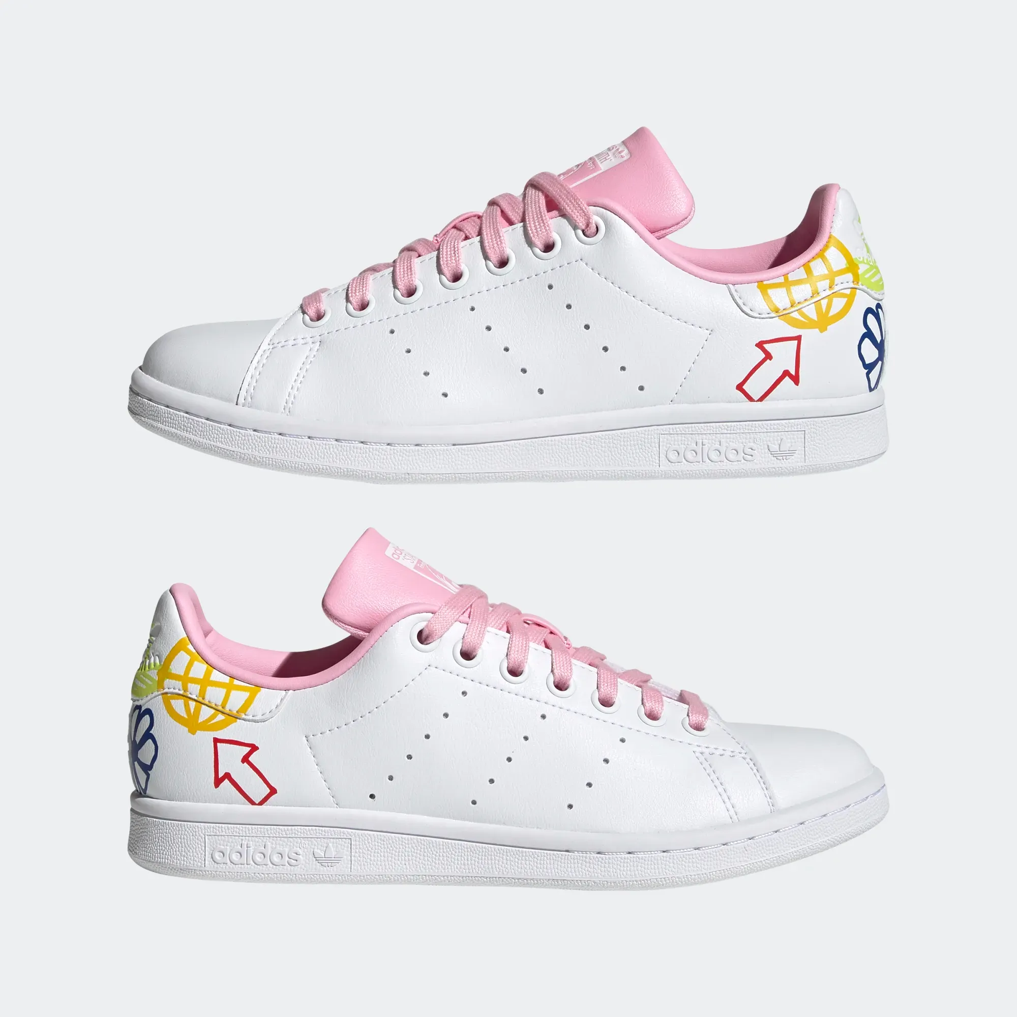 Adidas Women's Stan Smith Shoes - Cloud White / True Pink