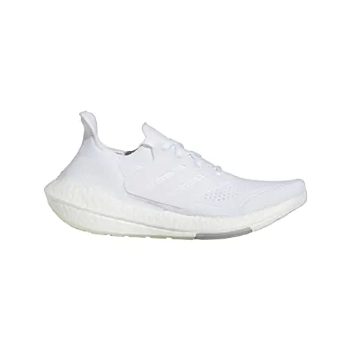 adidas Women's Ultra boost 21 Running Shoes, White/White/Grey, 7.5