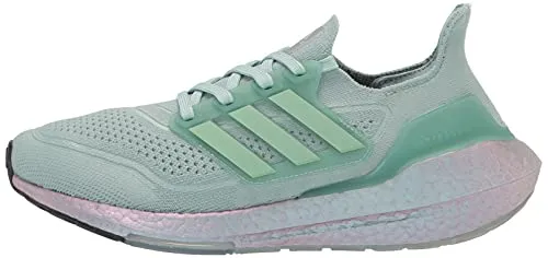 adidas Women's Ultra boost 21 Running Shoes, White/White/Grey, 7.5