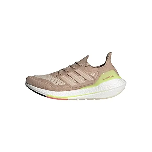 adidas Women's Ultra boost 21 Running Shoes, White/White/Grey, 7.5