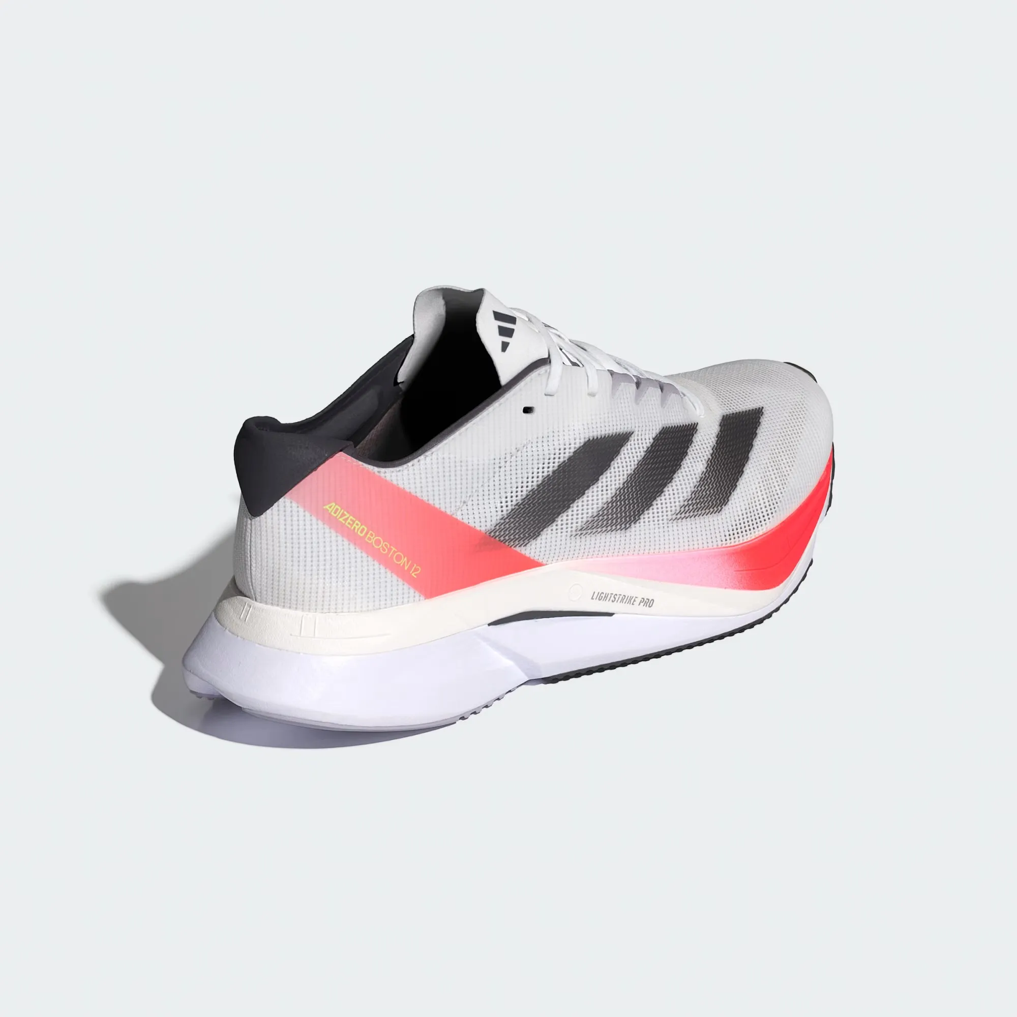 Adizero Boston 12 M | White/Aurora Met./Solar Red