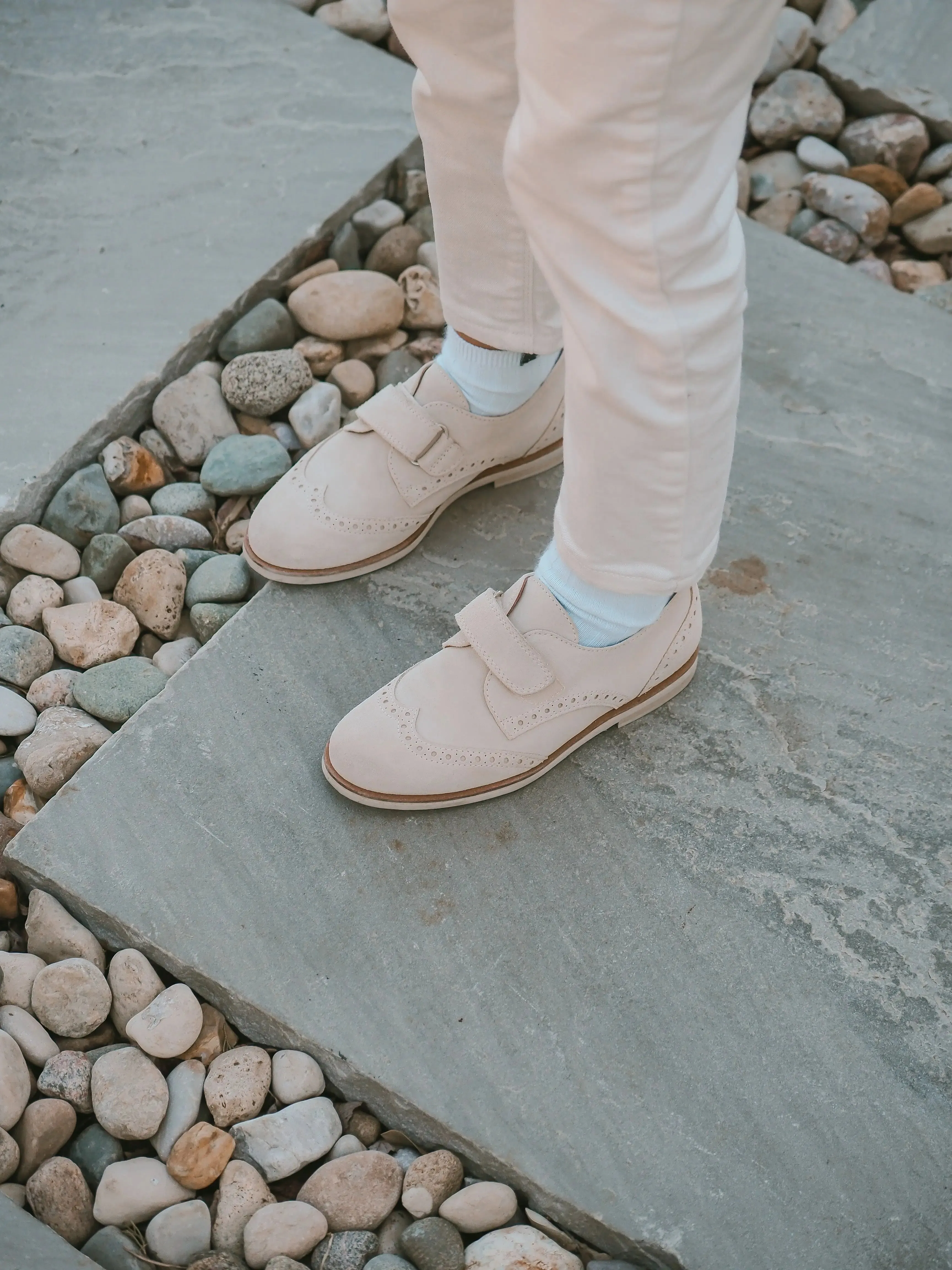 Alexander- Beige Suede Boy Dress Shoes