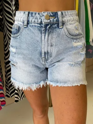 Andrea denim stretch shorts