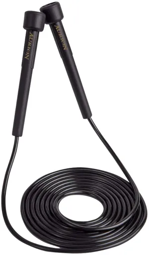 Aurion Skipping Rope (Black, Pack of 1) | Men and Women Jumping | Rope Speed Skipping Rope for Kids | Adjustable Pvc Jump Rope | Finest-Quality Gym Essential | Long-Lasting | Ergonomical Handle