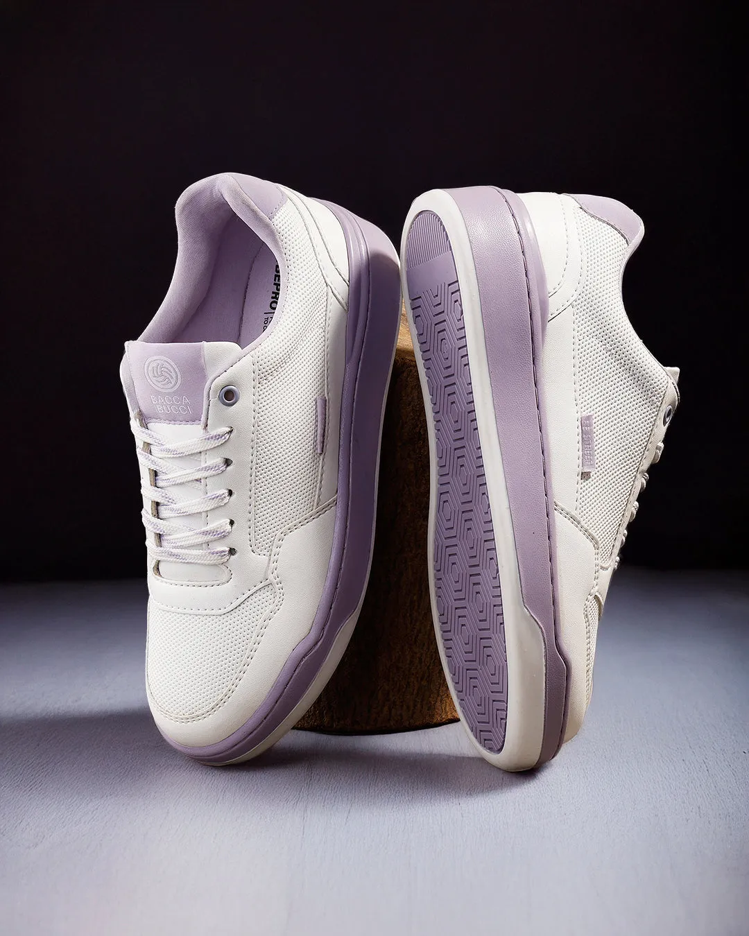 Bacca Bucci Women’s Vibe City Sneakers – Lavender and Blush Pink