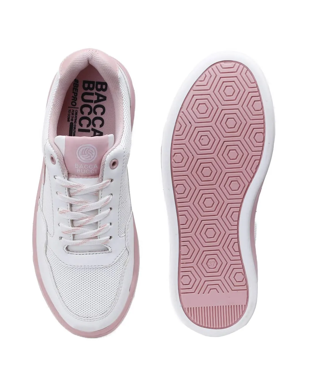 Bacca Bucci Women’s Vibe City Sneakers – Lavender and Blush Pink