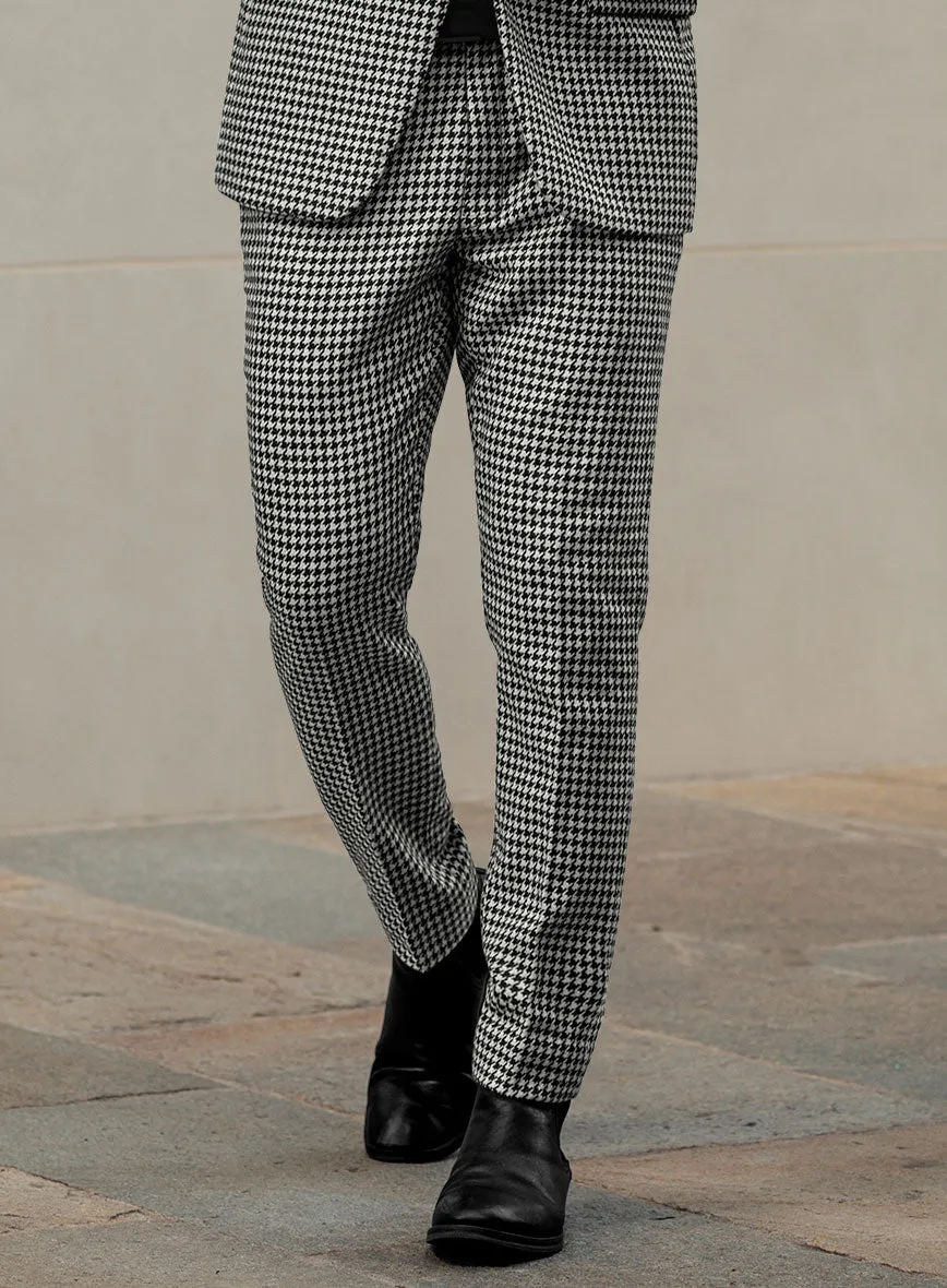 Big Houndstooth BW Tweed Pants