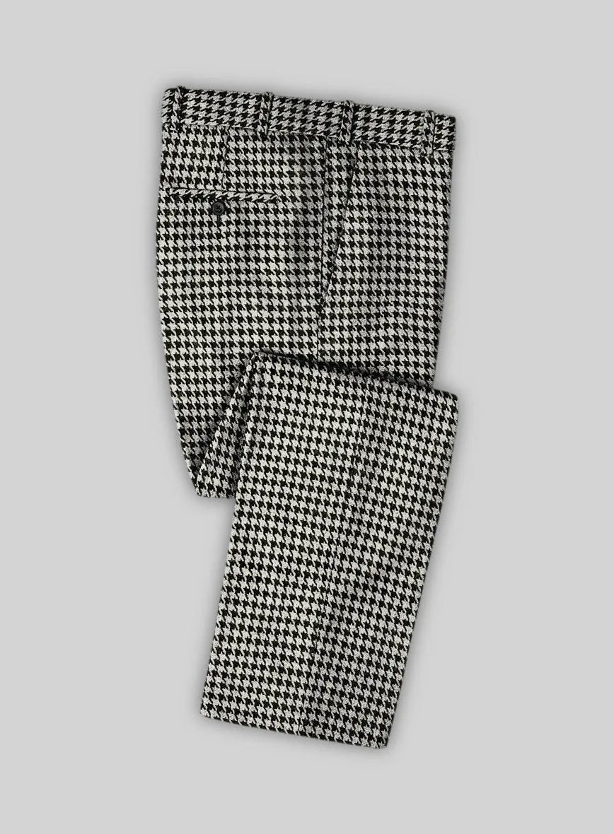 Big Houndstooth BW Tweed Pants