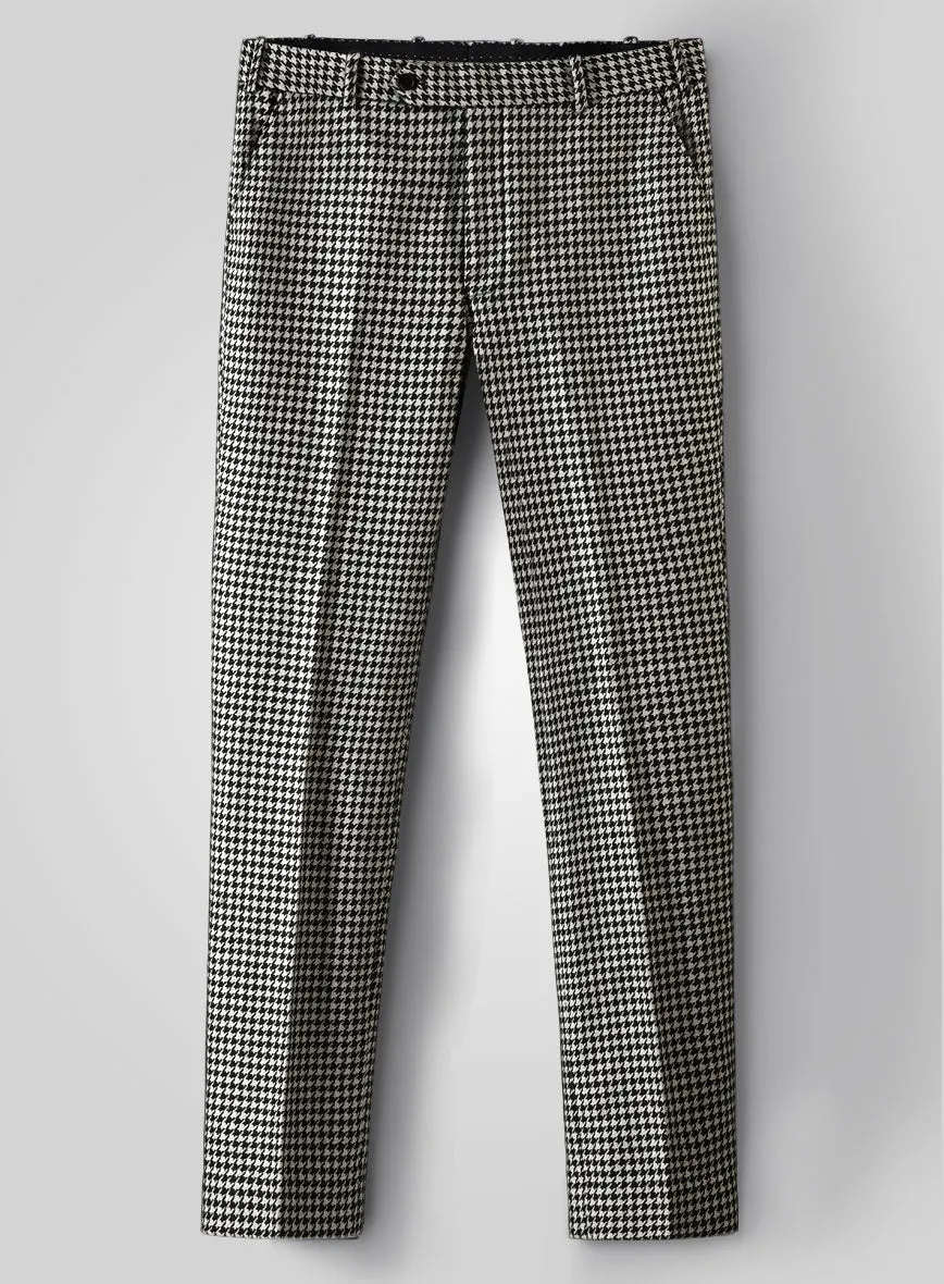 Big Houndstooth BW Tweed Pants