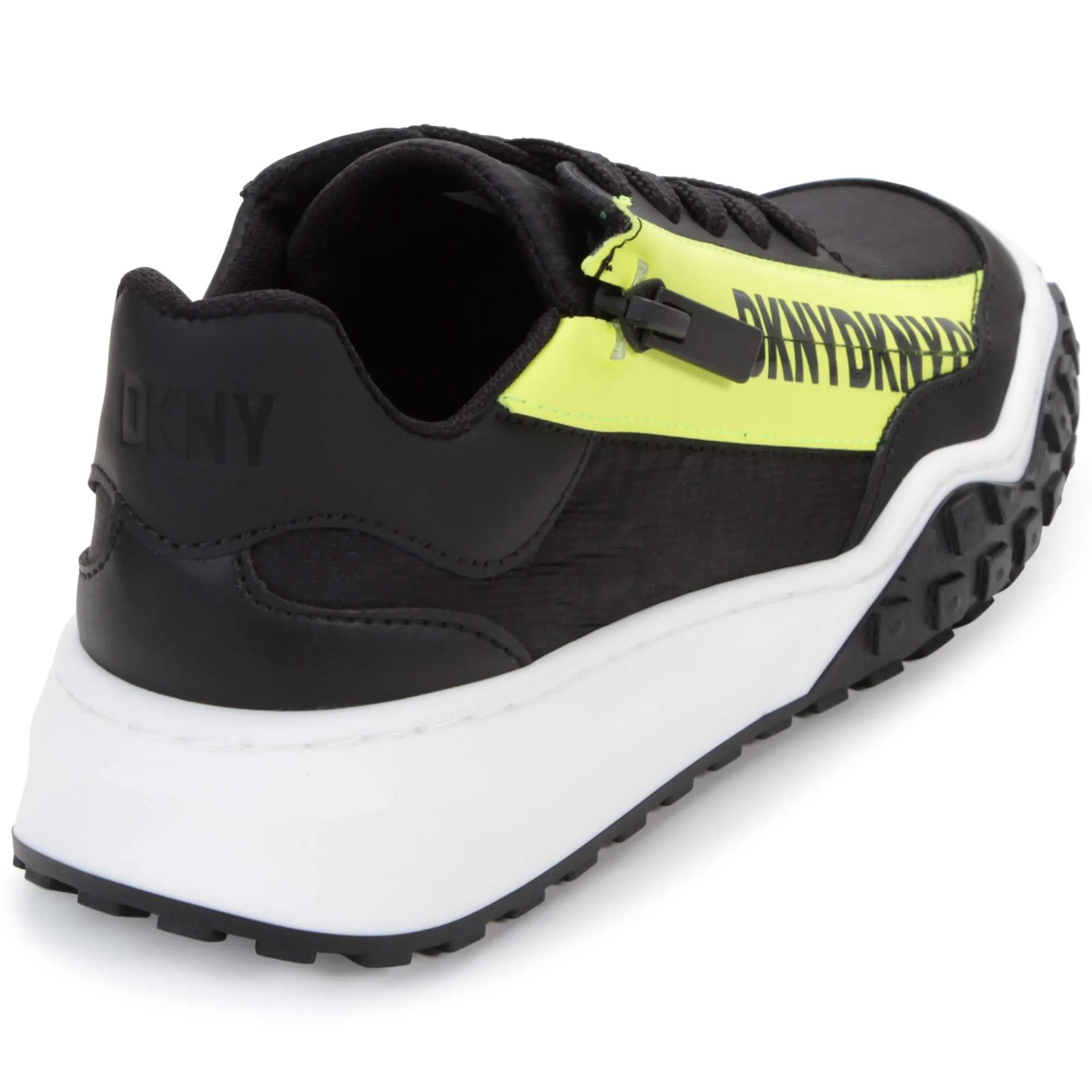 Boys Black Logo Trainers