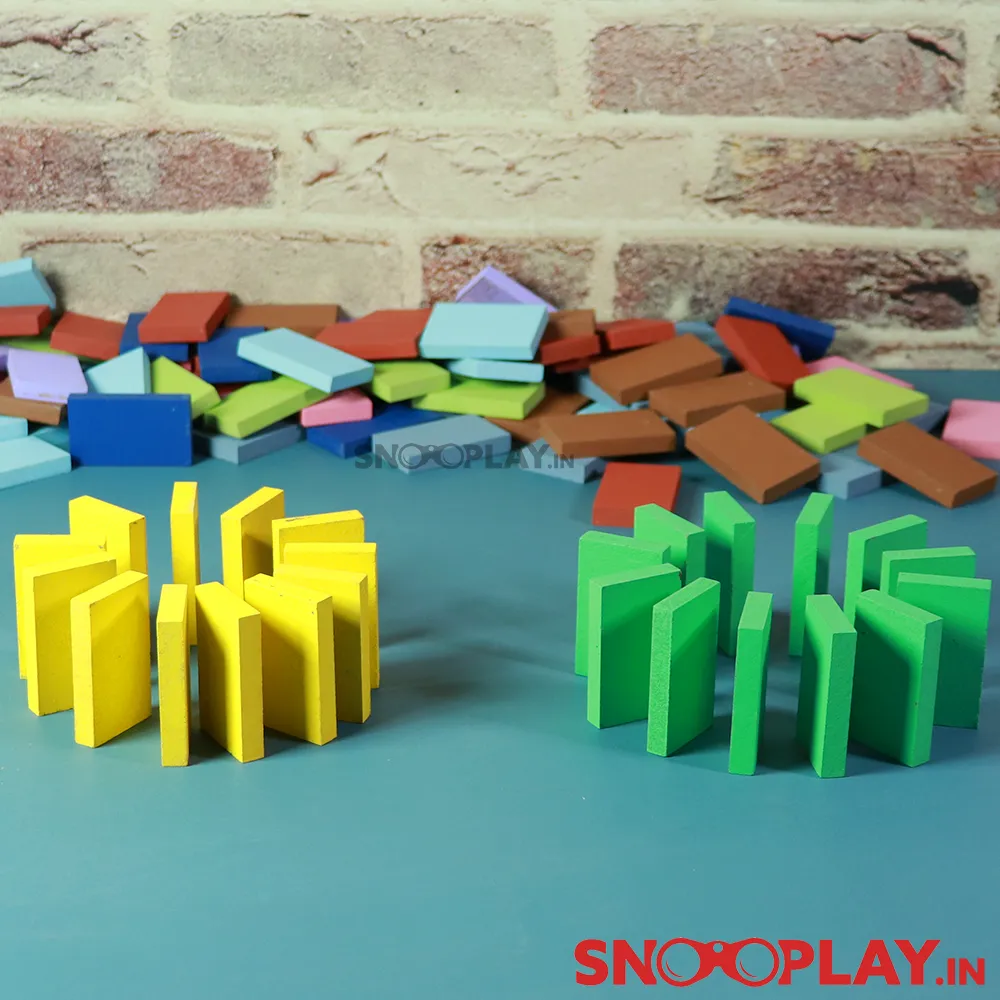 Brick Breaker (Wooden Dominos) Multi coloured- Pack of 120 pieces