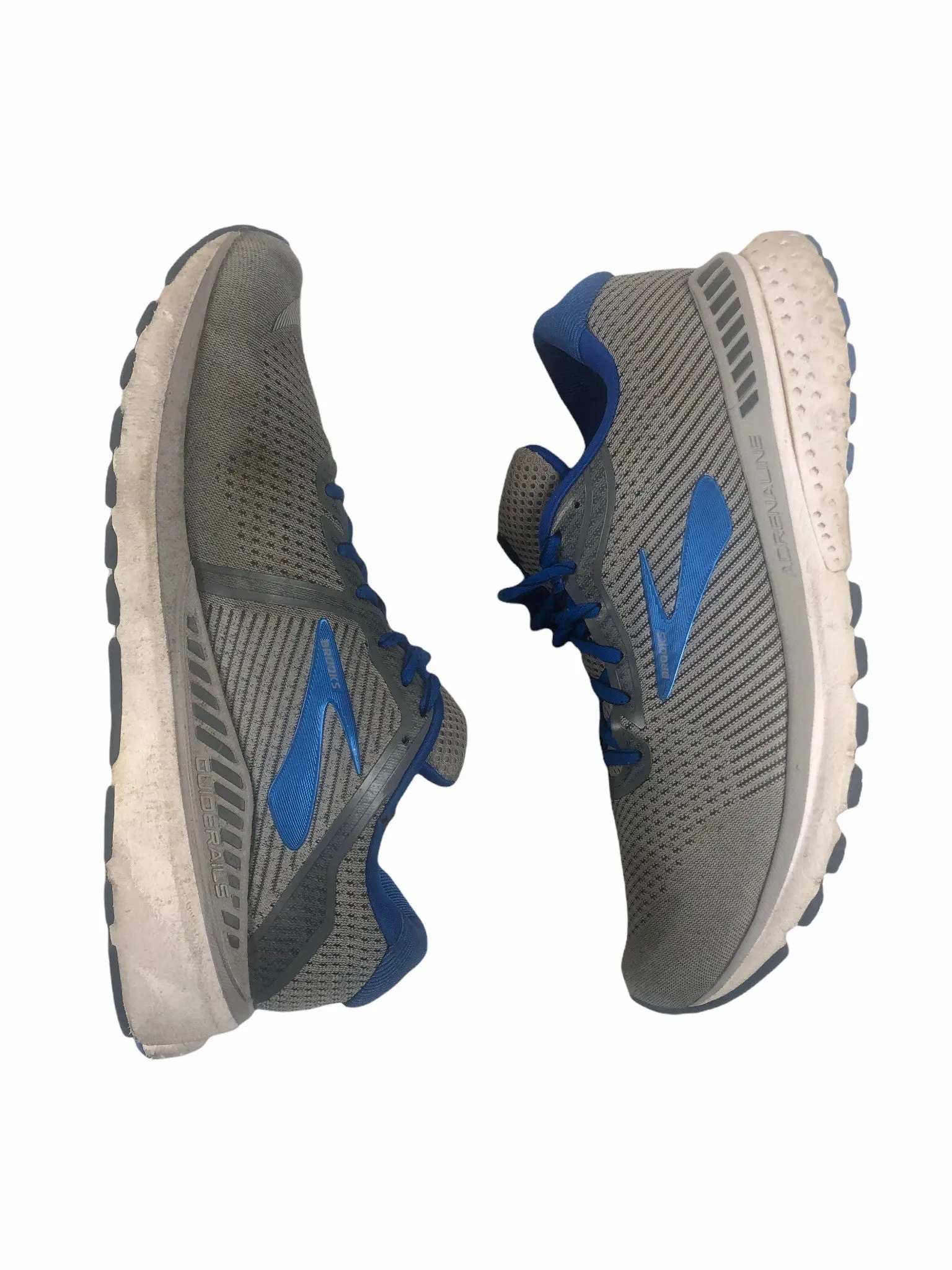 Brooks Adrenaline GTS 20 Gray/Blue Running Shoes Men's (Size: 12) 1103071D051