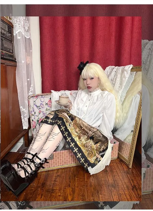 (Buyforme) Pure Tea For Dream~Cross Buckle Punk Lolita Shoes