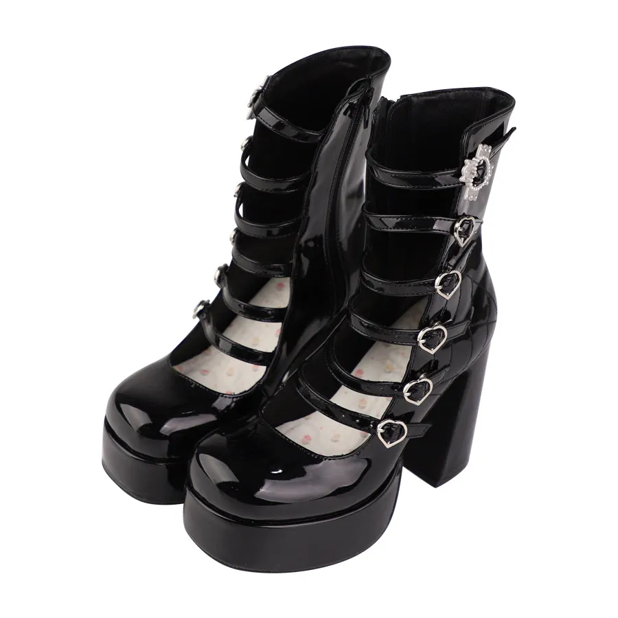 (Buyforme) Pure Tea For Dream~Cross Buckle Punk Lolita Shoes