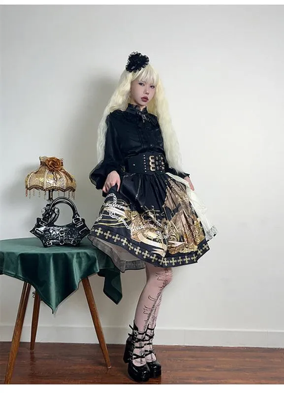 (Buyforme) Pure Tea For Dream~Cross Buckle Punk Lolita Shoes