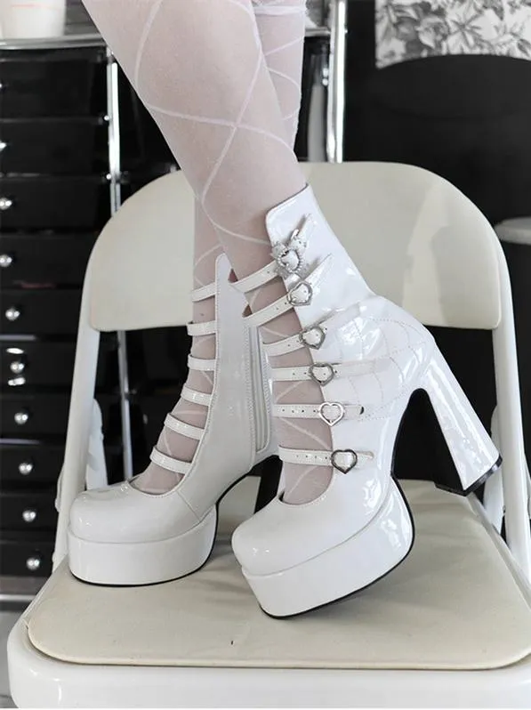 (Buyforme) Pure Tea For Dream~Cross Buckle Punk Lolita Shoes