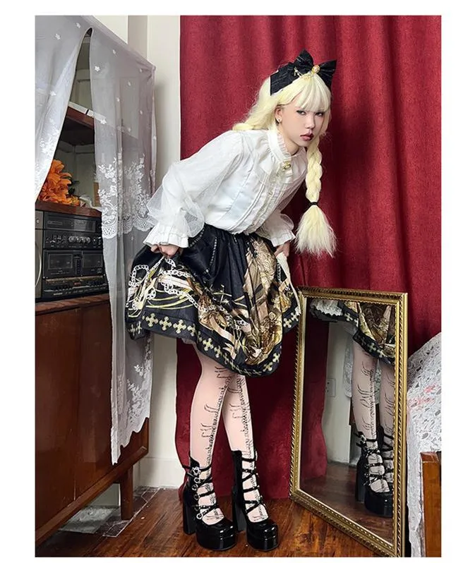 (Buyforme) Pure Tea For Dream~Cross Buckle Punk Lolita Shoes