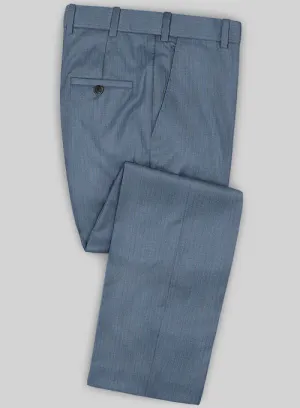 Caccioppoli Sun Dream Risca Blue Wool Silk Pants