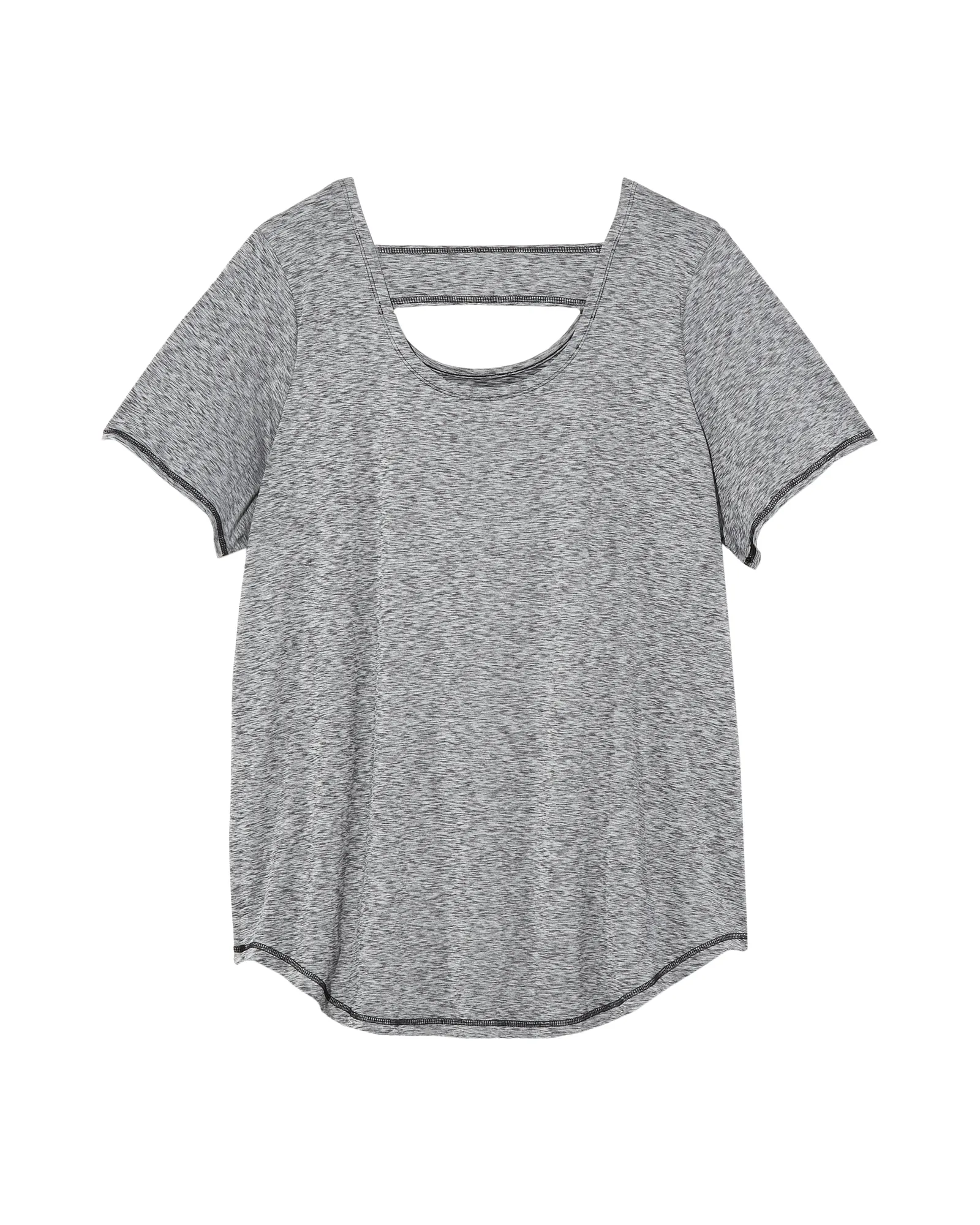 Chamomile Tee with Back Detail | Charcoal Grey