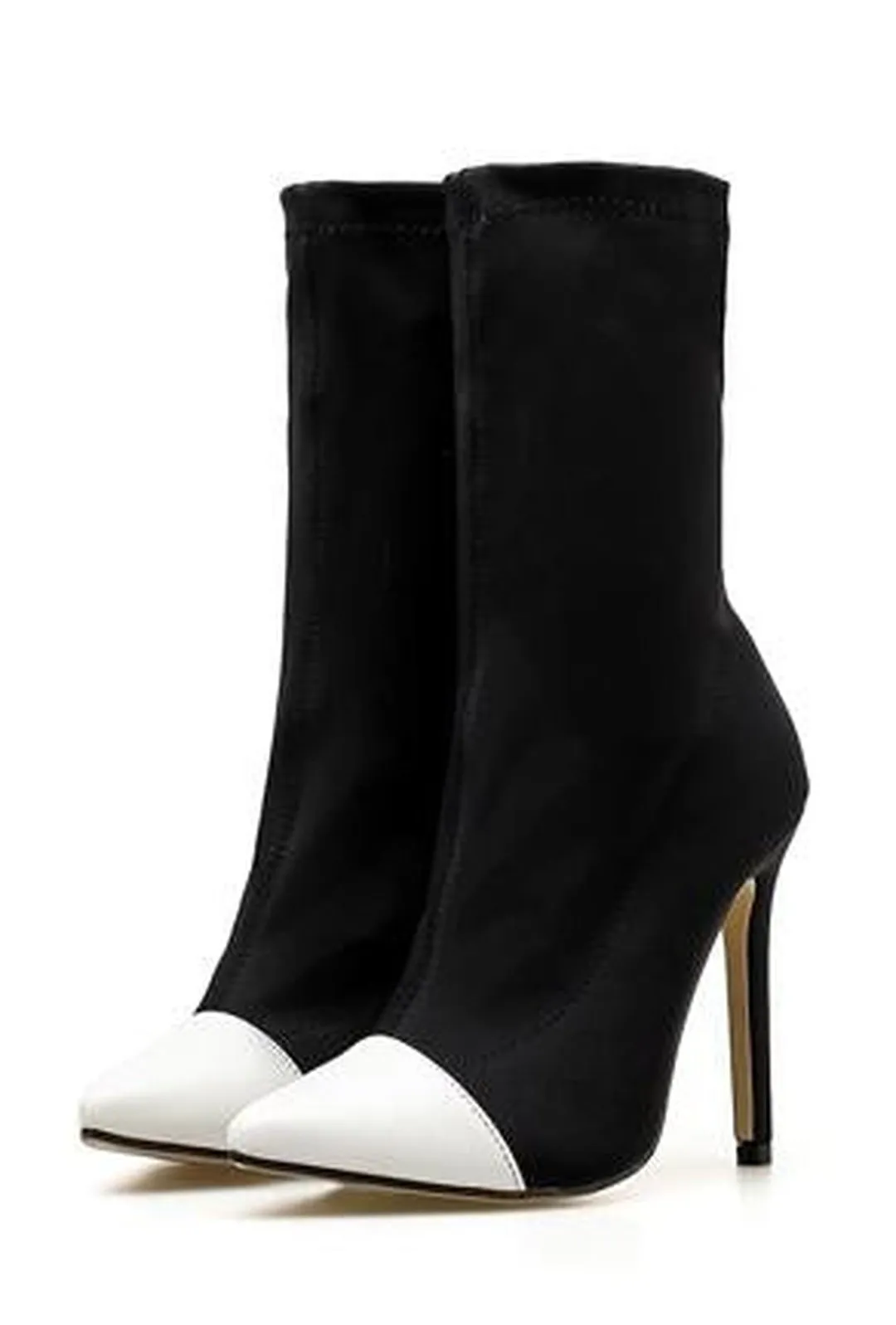 CHAN - CAP TOE SOCK HEELS