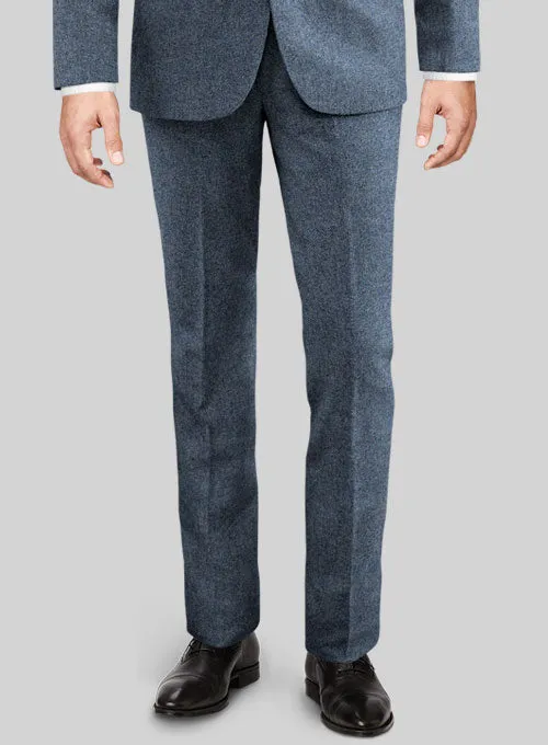 Classic Blue Denim Tweed Pants