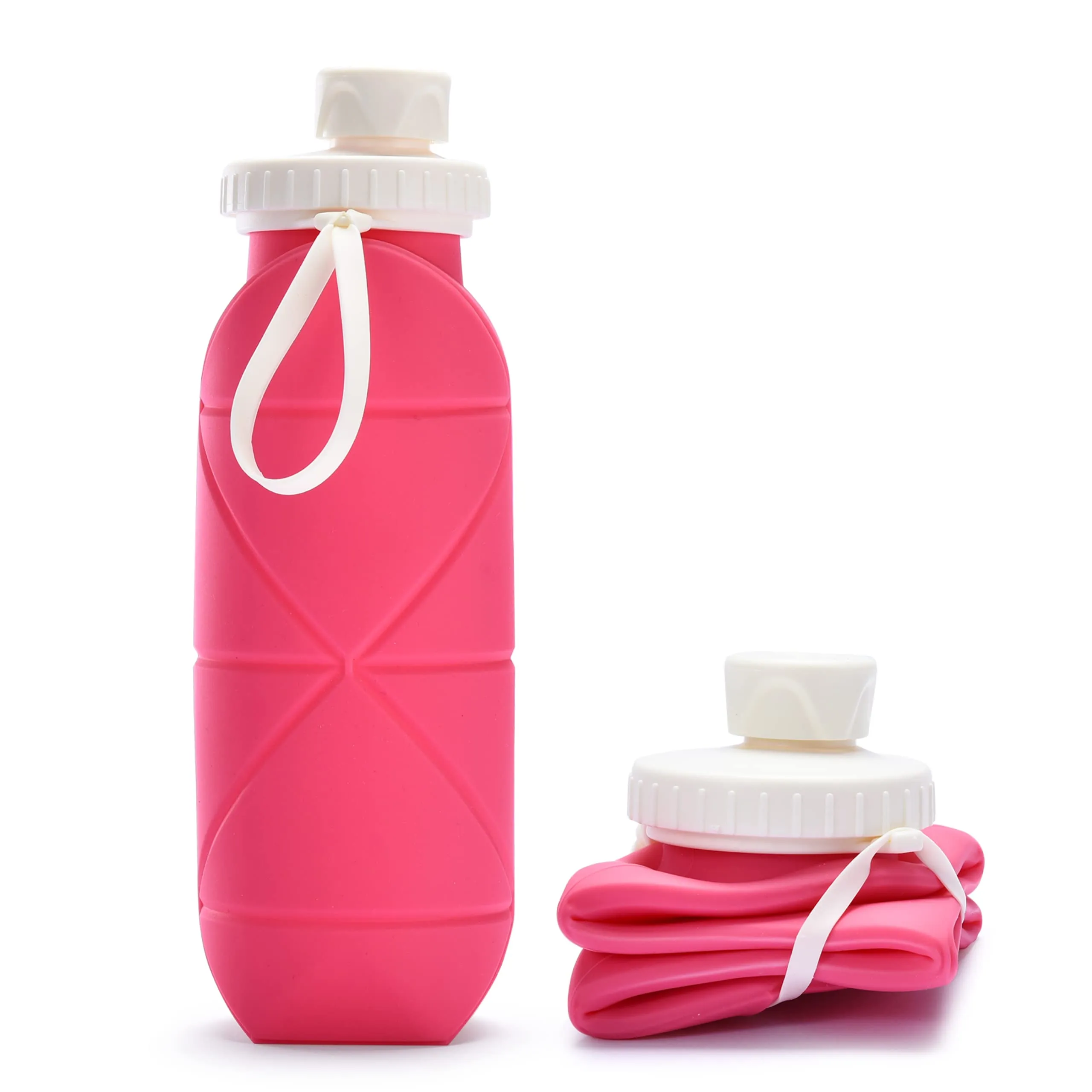 Collapsible Water Bottle 20 Oz (600 Ml) - Foldable Silicone Travel Bottle