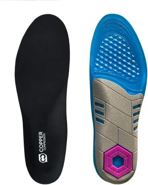 Copper Compression | Gel Shoe Insoles Guaranteed Highest Copper Inserts for Shoes.