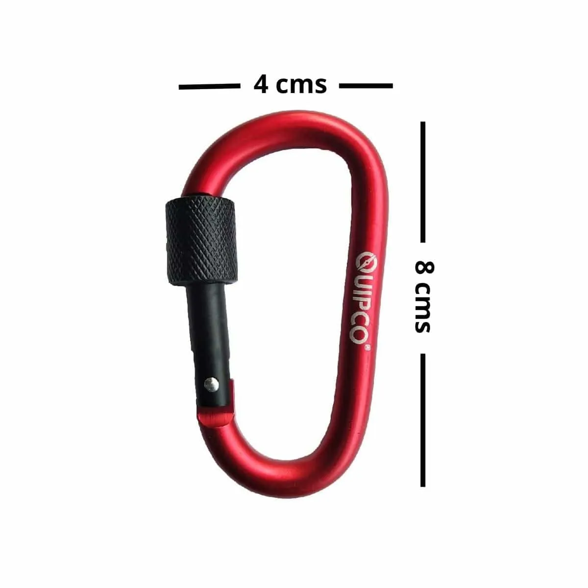 Coral Screwgate Accessory Carabiner - 8cms - Red