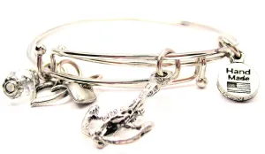 Cross Bow Expandable Bangle Bracelet Set