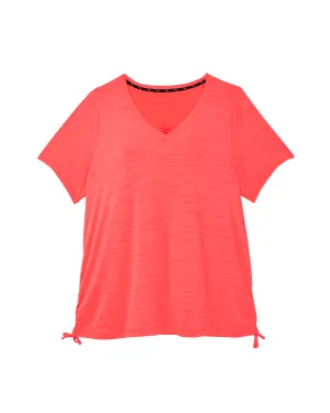 Danica Tee with Side Ties | Coral