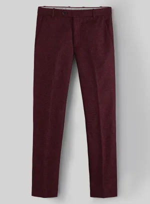 Dark Wine Heavy Tweed Pants