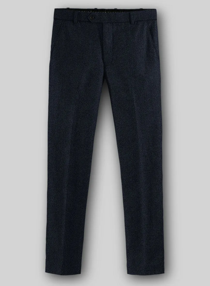 Deep Blue Heavy Tweed Pants