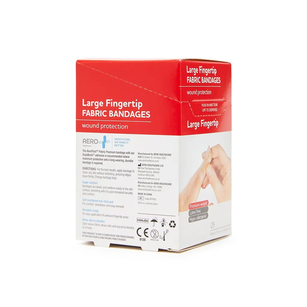 Fabric Fingertip Dressing Large Latex Free (25)