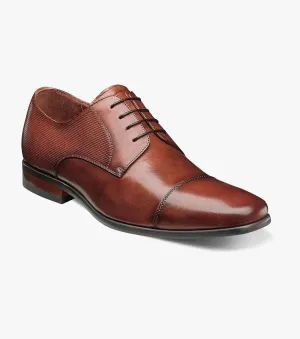 Florsheim "Postino" Cap Toe Oxford Dress Shoe - Cognac