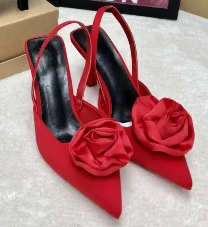 Flower Elegant Pointed Toe slingback Shoes