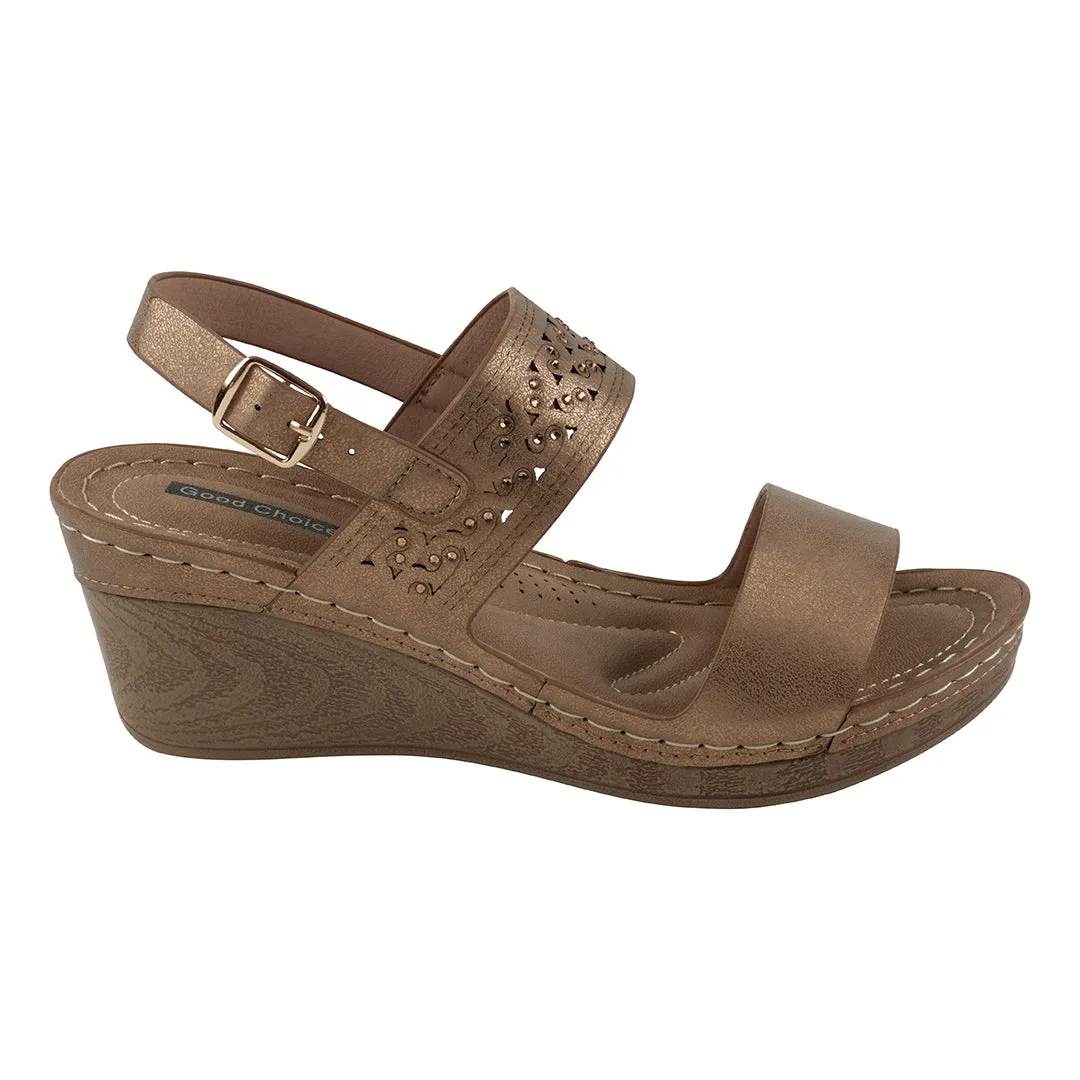 Foley Bronze Wedge Sandal