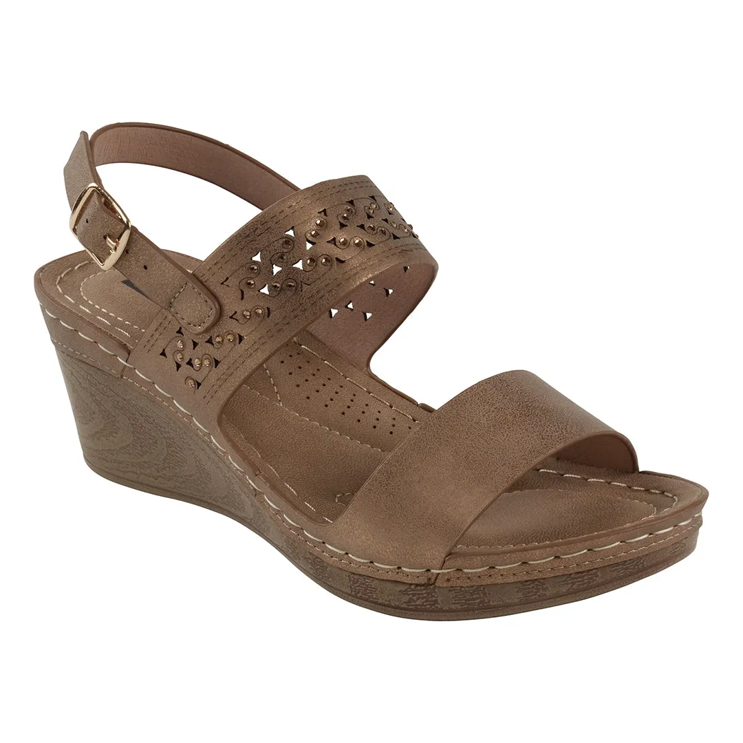 Foley Bronze Wedge Sandal