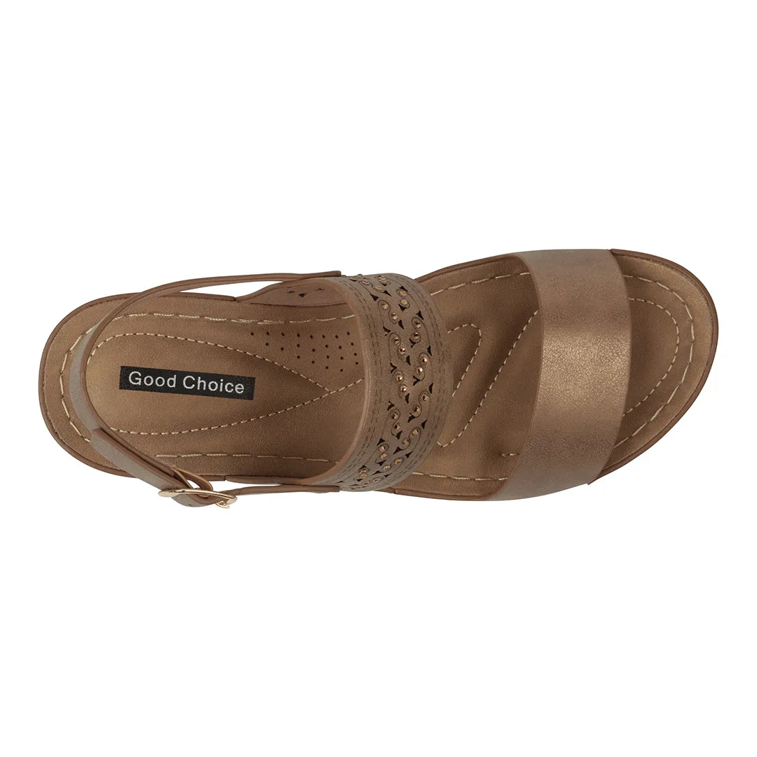 Foley Bronze Wedge Sandal