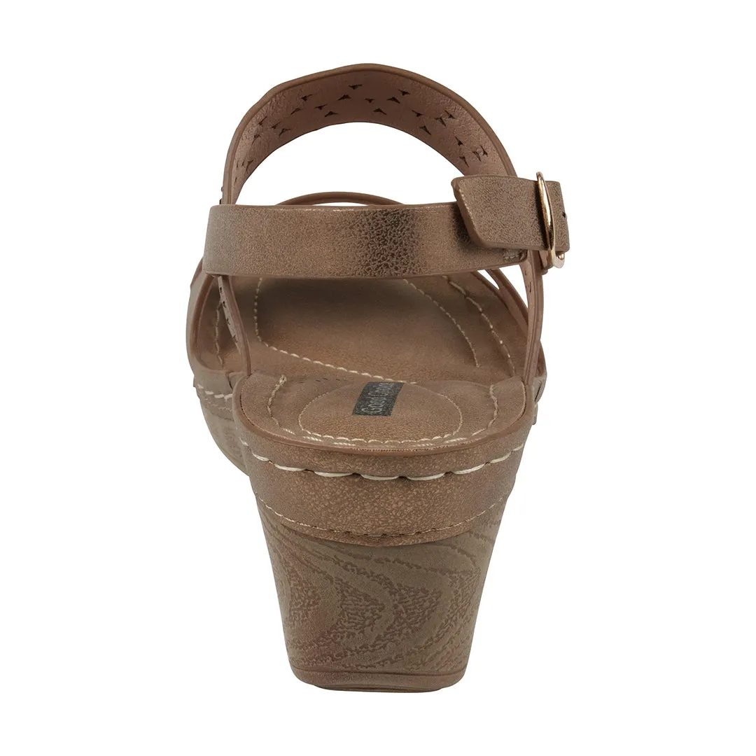 Foley Bronze Wedge Sandal