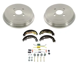 For Toyota Yaris 15-18 New Rear Brake Drums and Brake Shoes W/ Springs Hardware