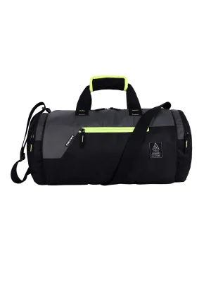 Gear Cross Training 26L Medium Water Resistant Travel Duffle Bag/Gym Bag/Sports Duffle for Men/Women (Black-Grey)