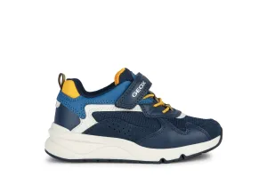 Geox Rooner Boys Navy/Yellow Trainer