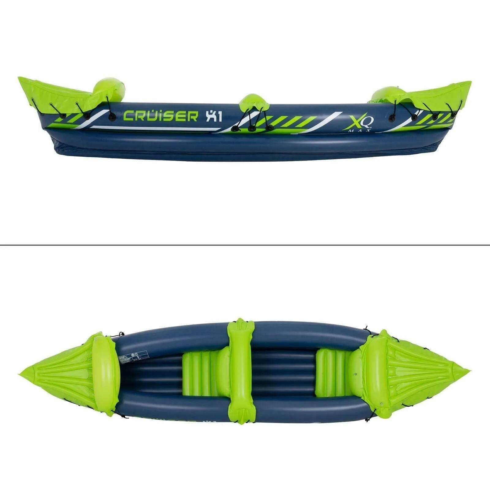 gHOST-7 Inflatable Canoe Kayak Dinghy Boat with Double Paddle 2 - Person