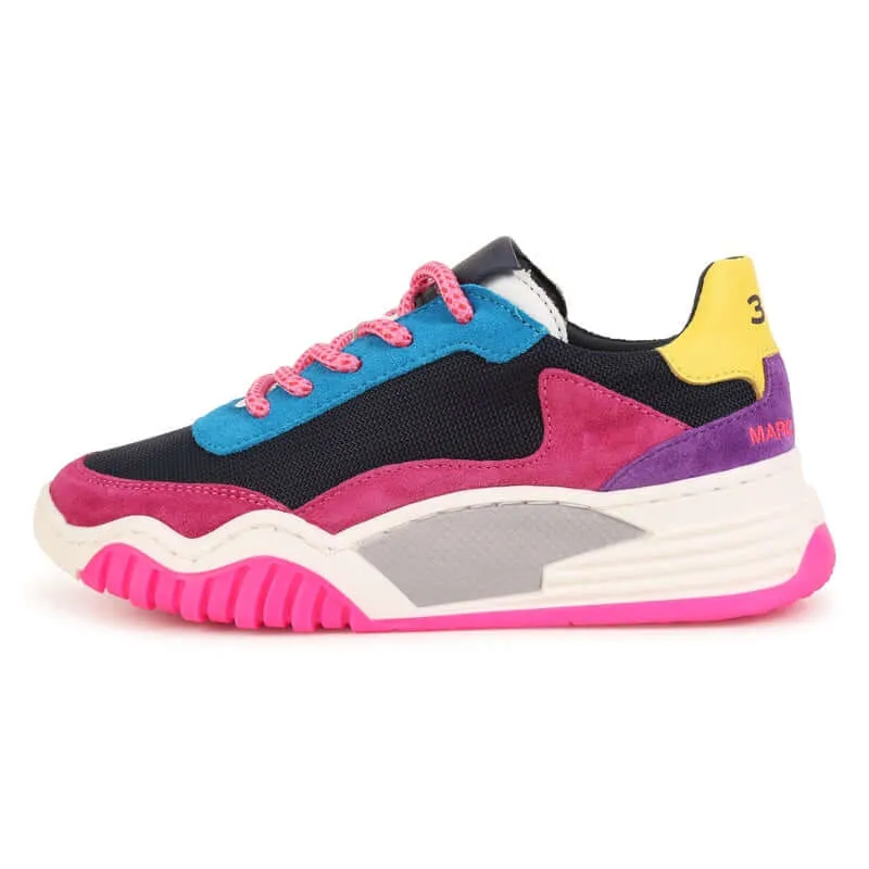 Girls Multicoloured Suede Trainers