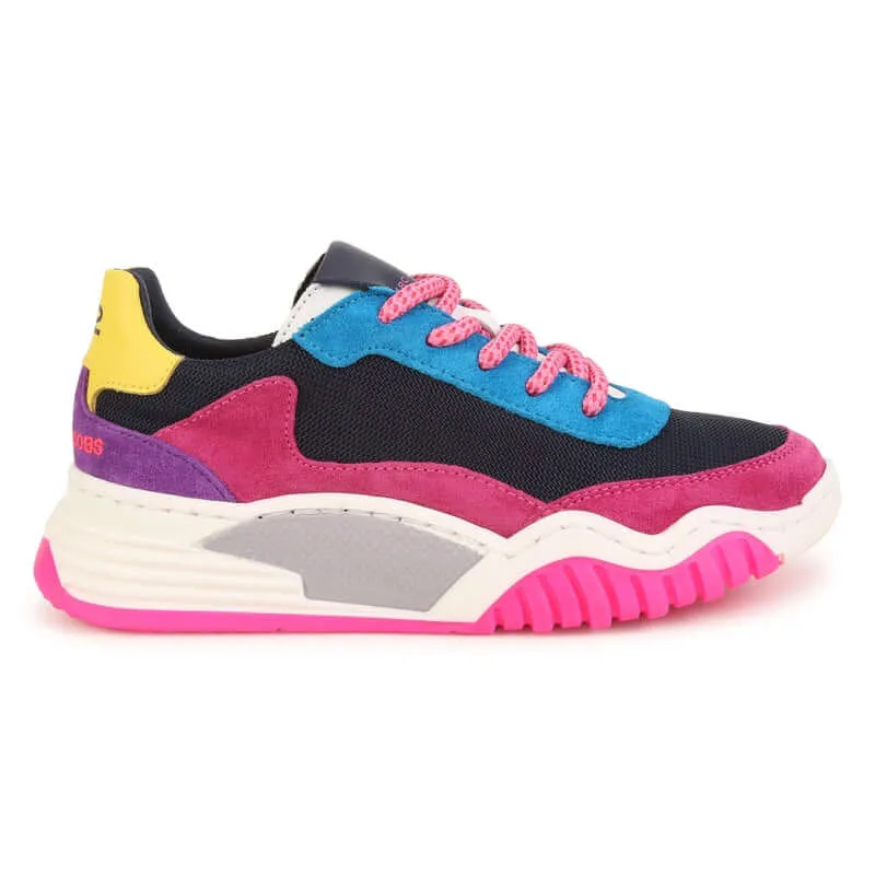 Girls Multicoloured Suede Trainers