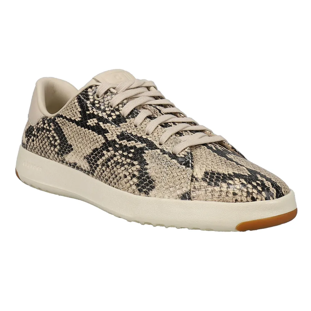 Grandpro Tennis Snake Print Lace Up Sneakers