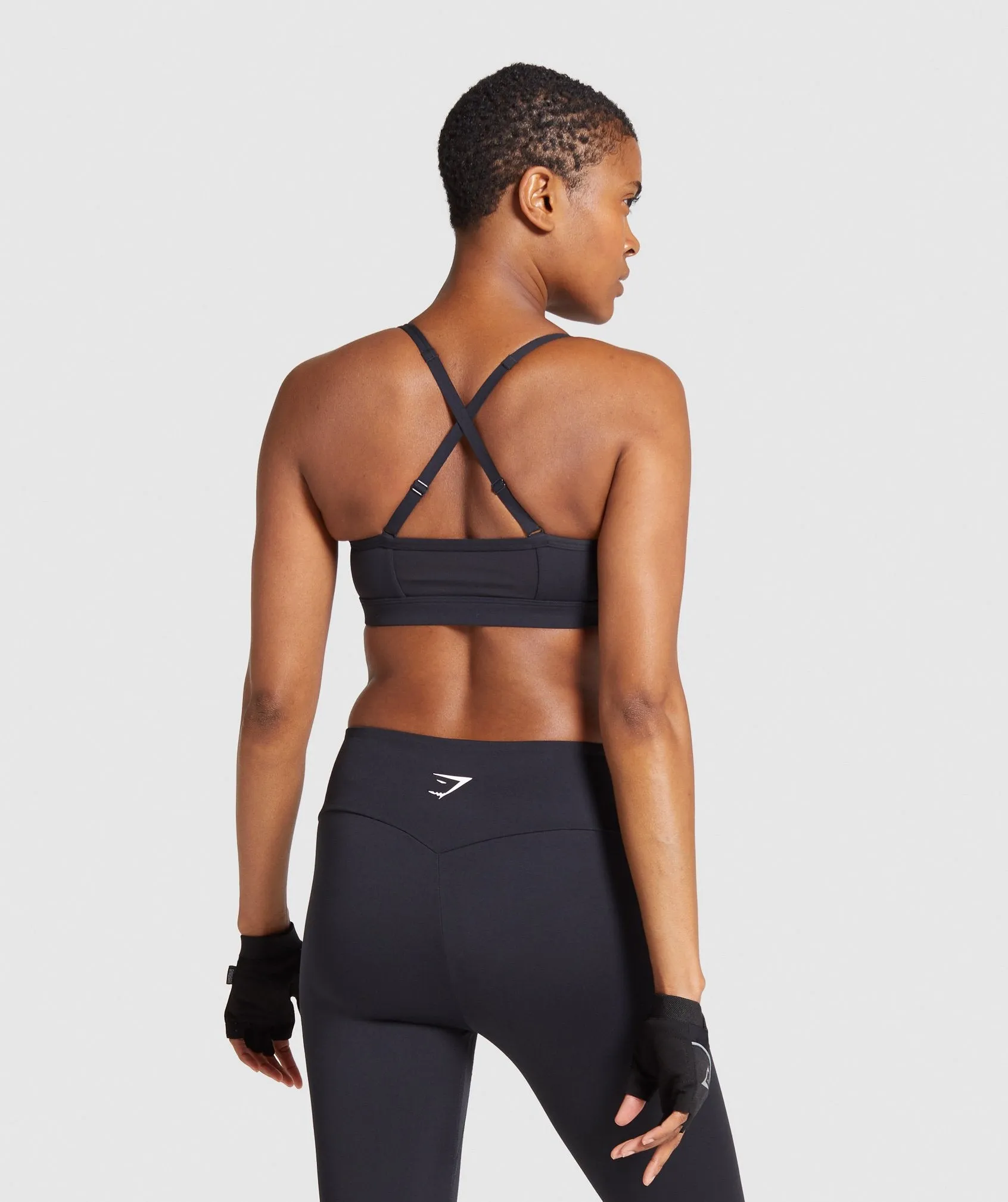 Gymshark Ruched Training Sports Bra - Black